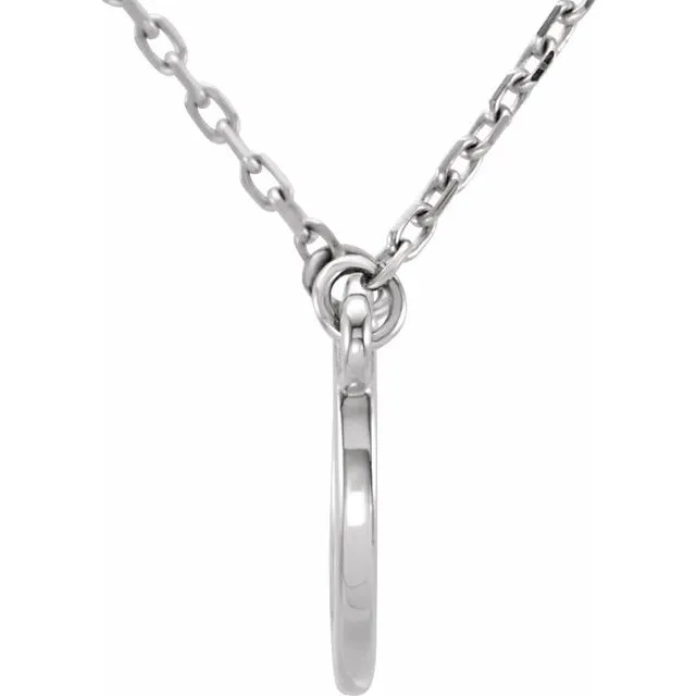 Sterling Silver Crescent 18" Necklace