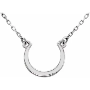 Sterling Silver Crescent 18" Necklace