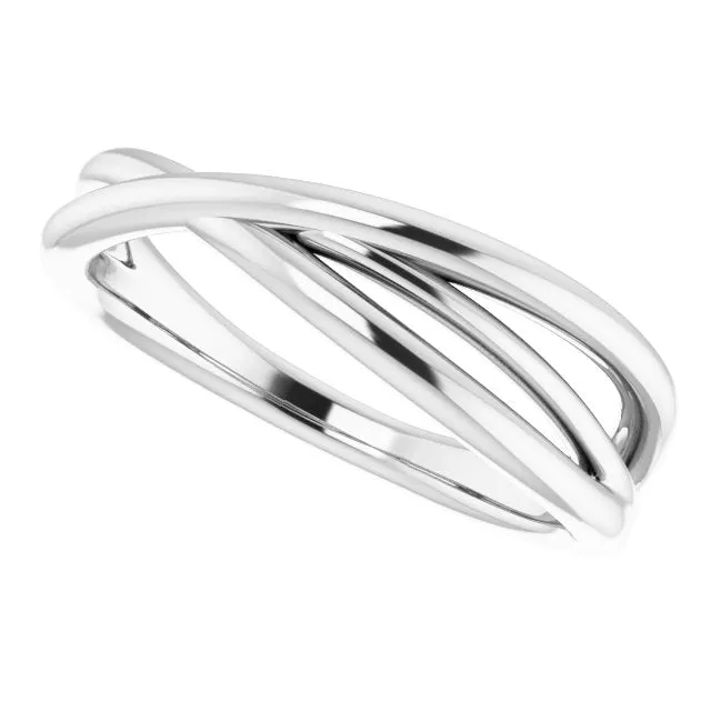 Sterling Silver Criss-Cross Ring