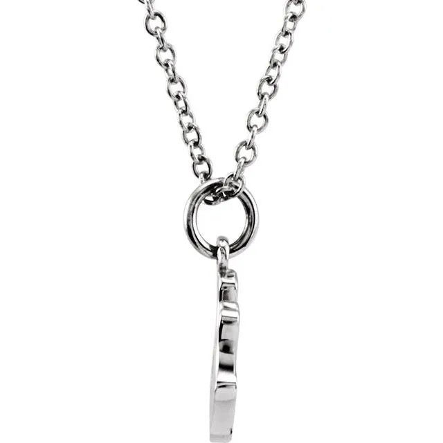 Sterling Silver Crown 16-18" Necklace