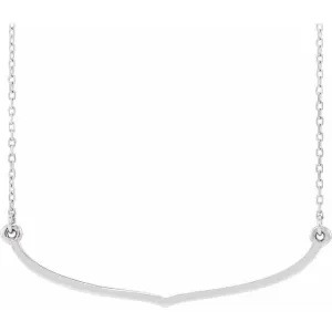 Sterling Silver Freeform Bar 16-18" Necklace