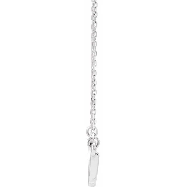 Sterling Silver Freeform Bar 16-18" Necklace