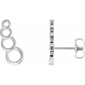 Sterling Silver Geometric Ear Climbers