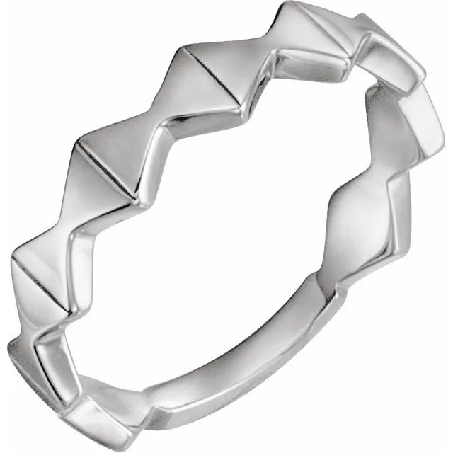 Sterling Silver Geometric Ring