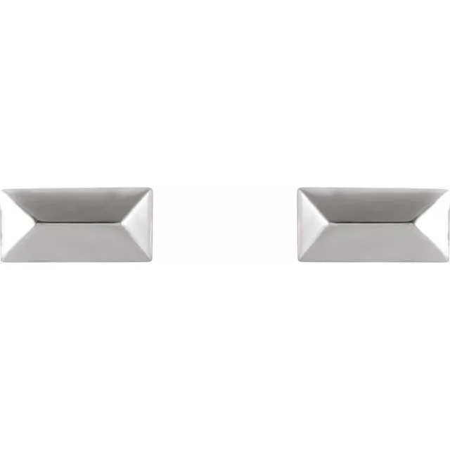 Sterling Silver Geometric Stud Earrings
