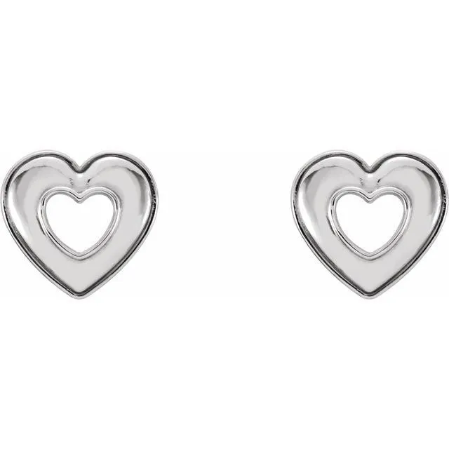 Sterling Silver Heart Earrings