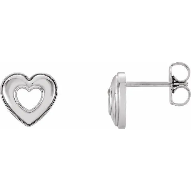 Sterling Silver Heart Earrings