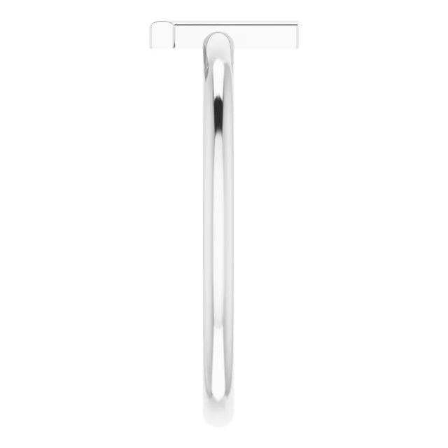 Sterling Silver Initial L Ring