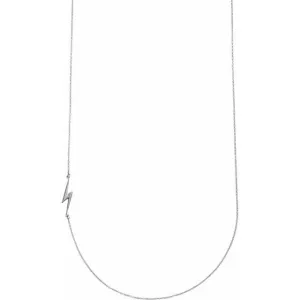 Sterling Silver Lightning Bolt 18" Necklace