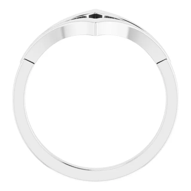 Sterling Silver Negative Space Double "V" Ring