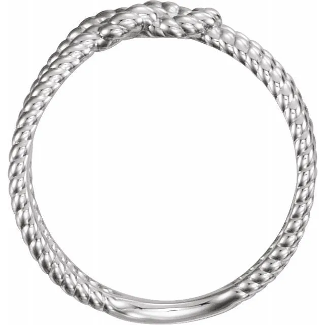 Sterling Silver Rope Knot Ring