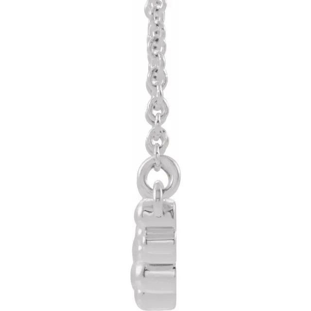 Sterling Silver Scattered Bead 18" Necklace