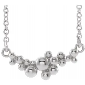 Sterling Silver Scattered Bead 18" Necklace