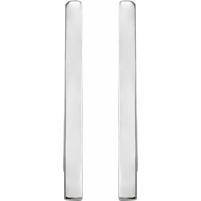 Sterling Silver Triangle Hoop Earrings