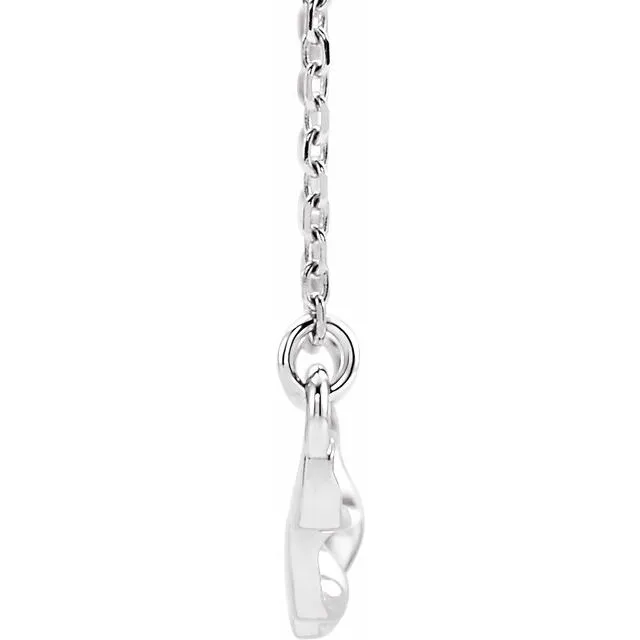 Sterling Silver Twisted Ribbon Bar 16-18" Necklace