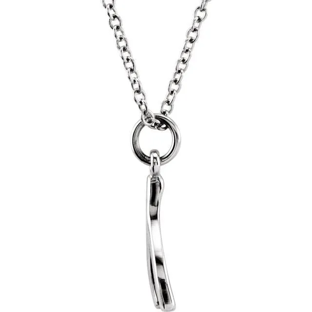 Sterling Silver Wishbone 16-18" Necklace
