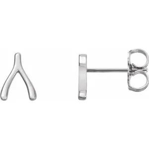 Sterling Silver Wishbone Earrings