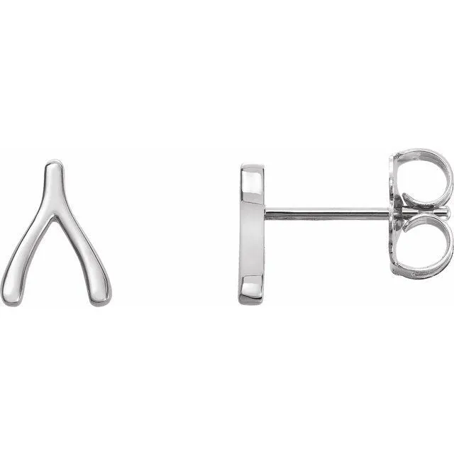 Sterling Silver Wishbone Earrings