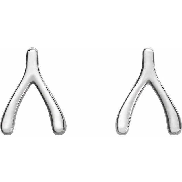 Sterling Silver Wishbone Earrings