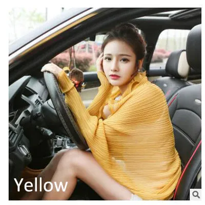 Summer new Female decoration scarf Solid color  Chiffon Fold scarf Sunscreen shawl Variety long sleeve scarf wholesale SJ39