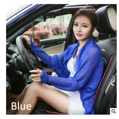 Summer new Female decoration scarf Solid color  Chiffon Fold scarf Sunscreen shawl Variety long sleeve scarf wholesale SJ39
