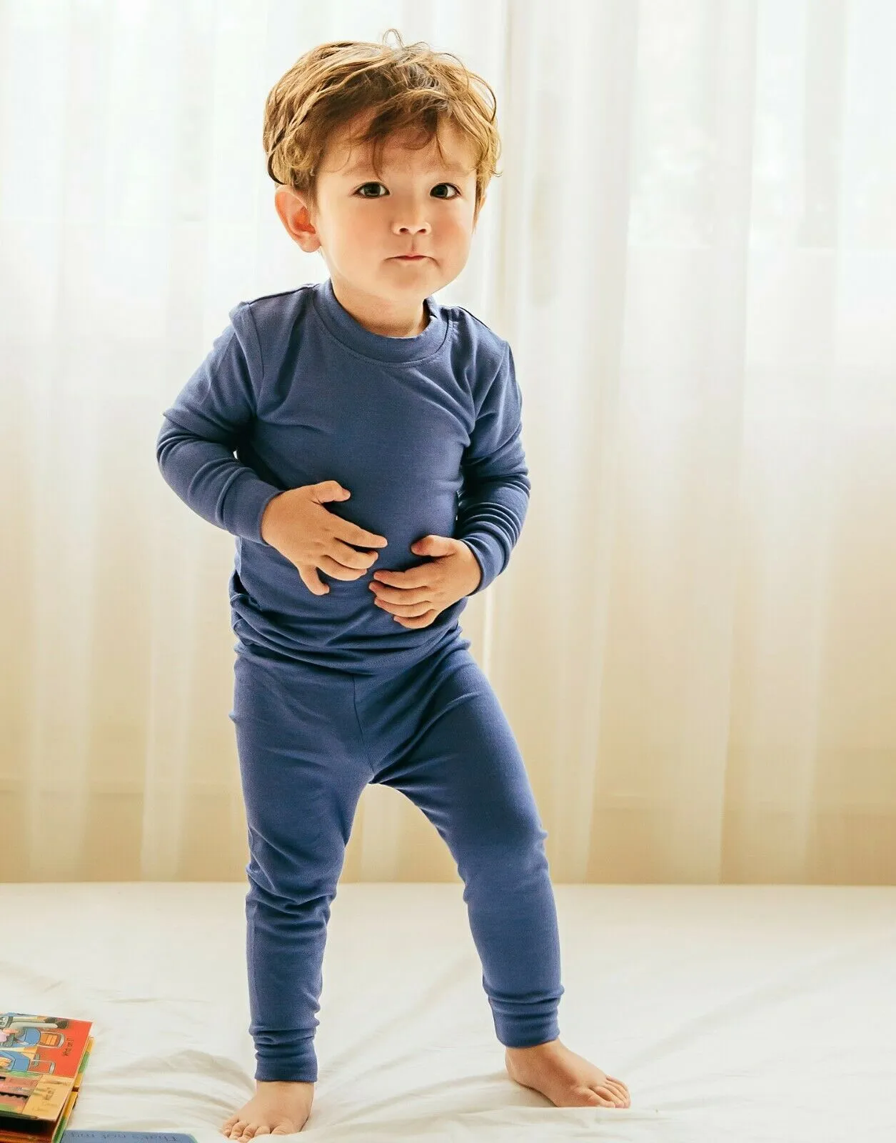 Super Luxury Soft Modal Dark Blue Girls & Boys Playwear