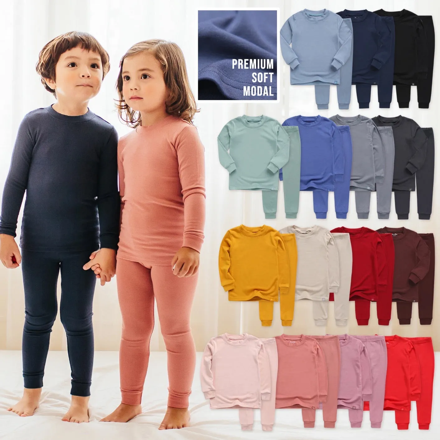 Super Luxury Soft Modal Dark Blue Girls & Boys Playwear