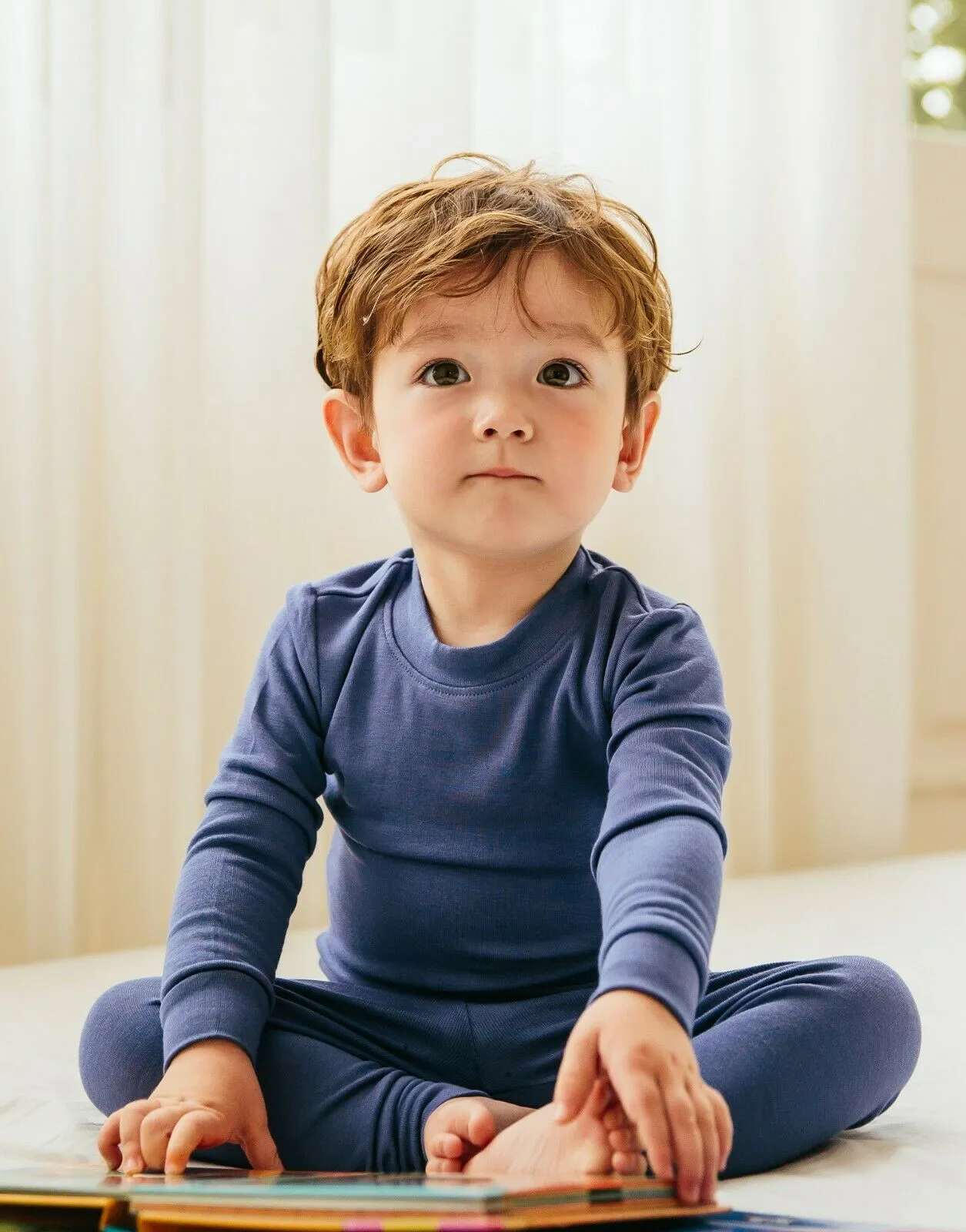 Super Luxury Soft Modal Dark Blue Girls & Boys Playwear