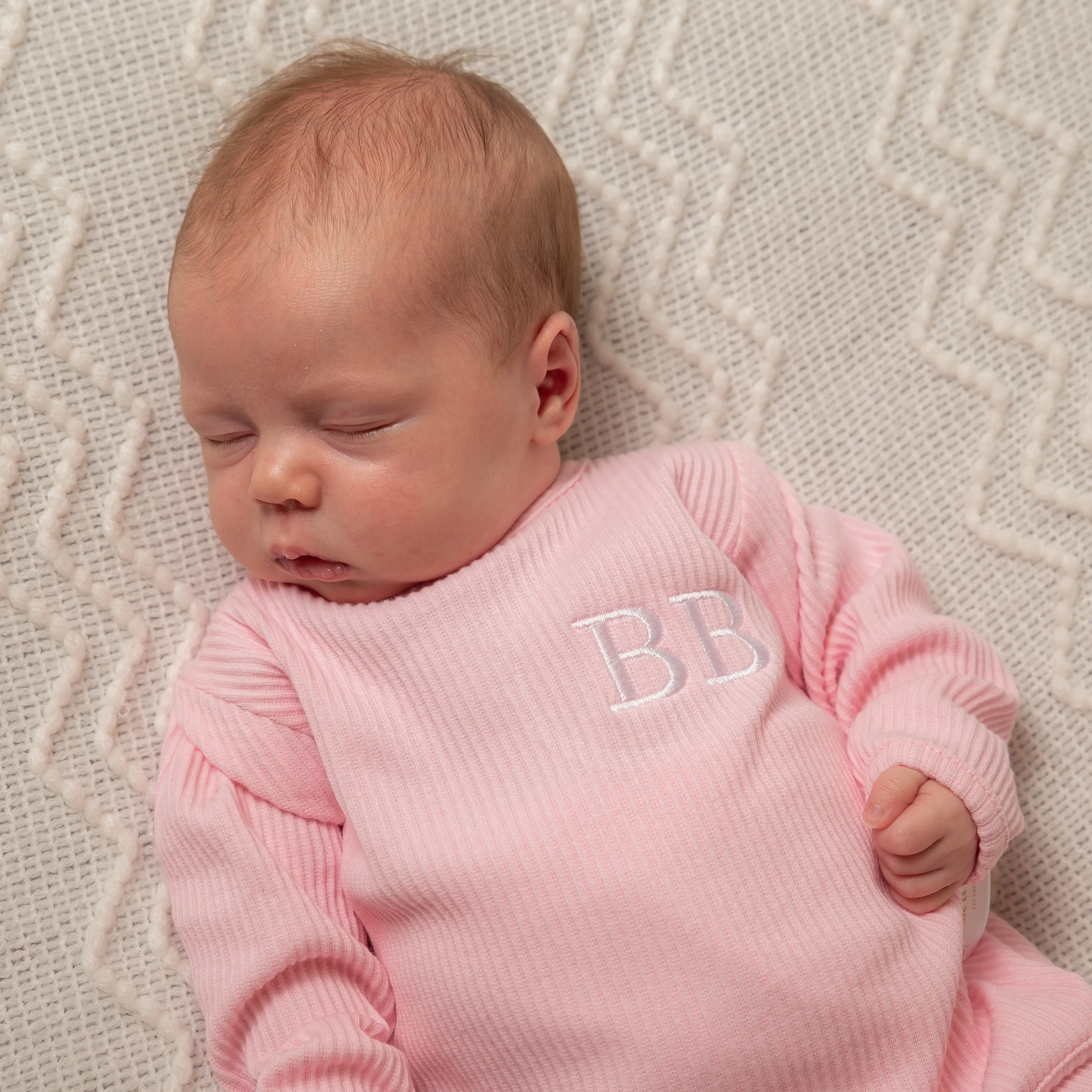 Sweet Pink Ribbed Lounge Set