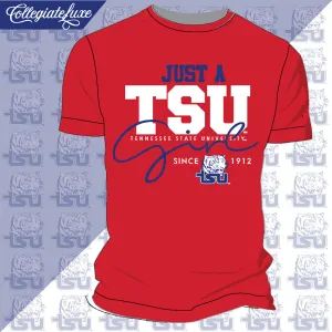 TennState | JUST A GIRL Red Unisex Tees (**)