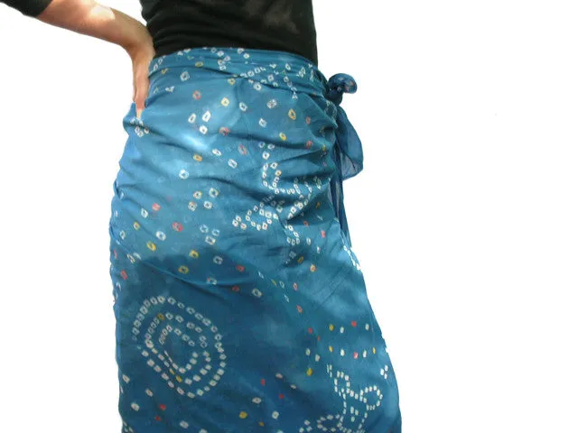 Tilonia® Beach Wrap - Teal Blue Tie Dye