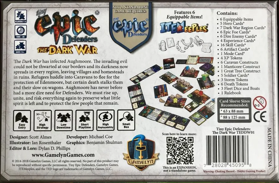 TINY EPIC DEFENDERS THE DARK WAR EXPANSION DELUXE EDITION