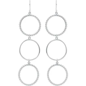 Triple Circle Shaped Dangle Earrings