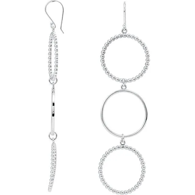 Triple Circle Shaped Dangle Earrings