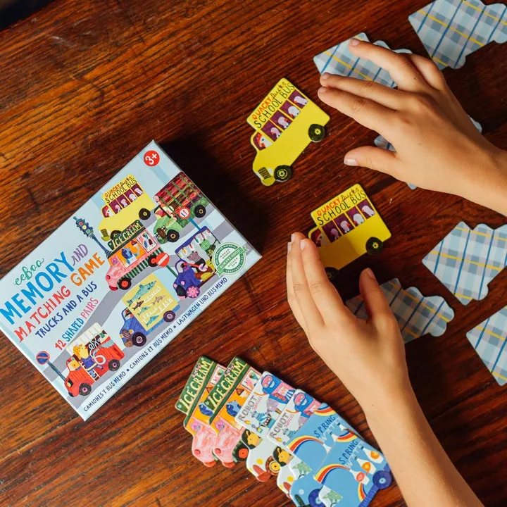 Trucks and a Bus Memory Game