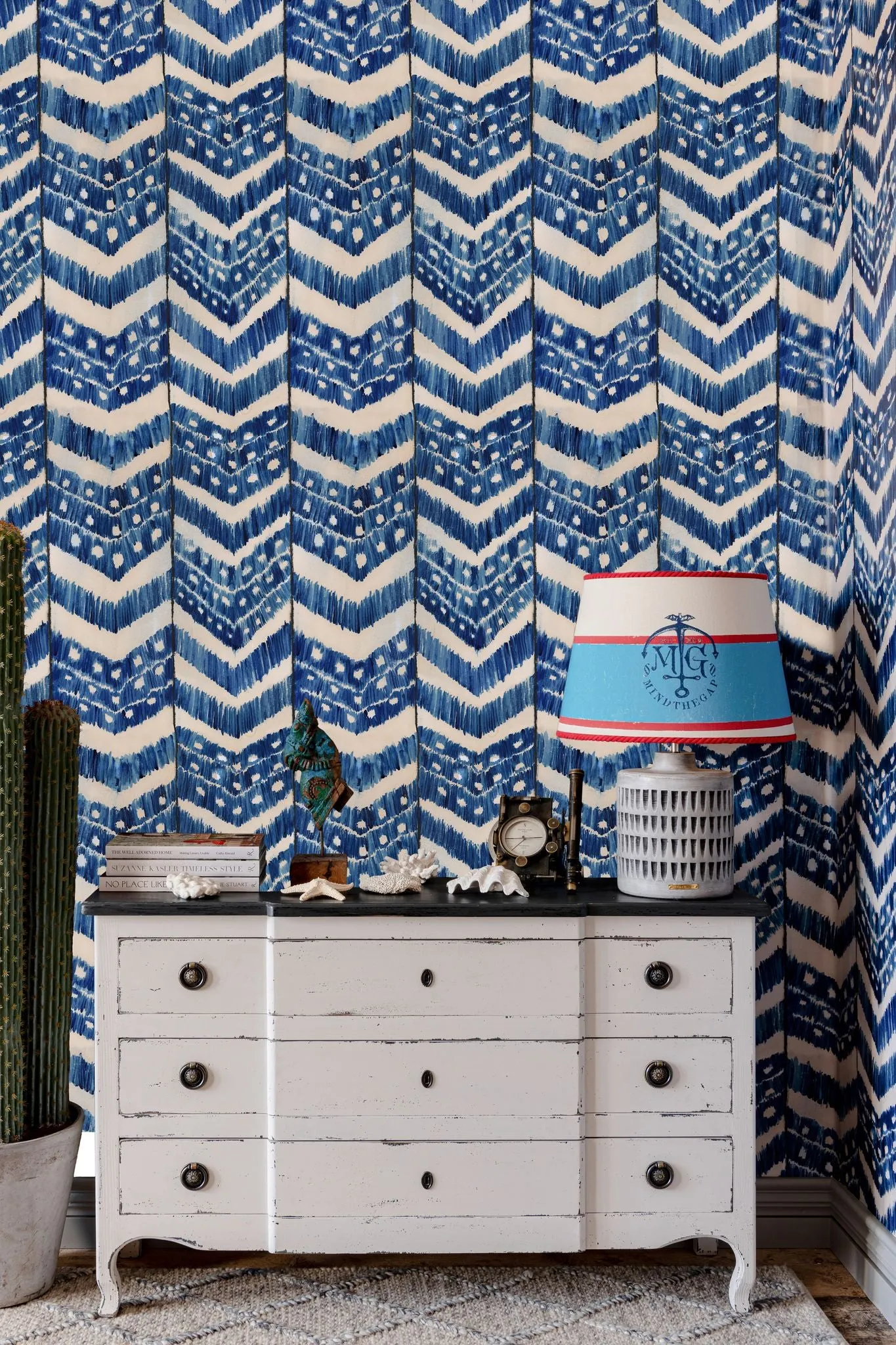 TURKISH IKAT Indigo Wallpaper