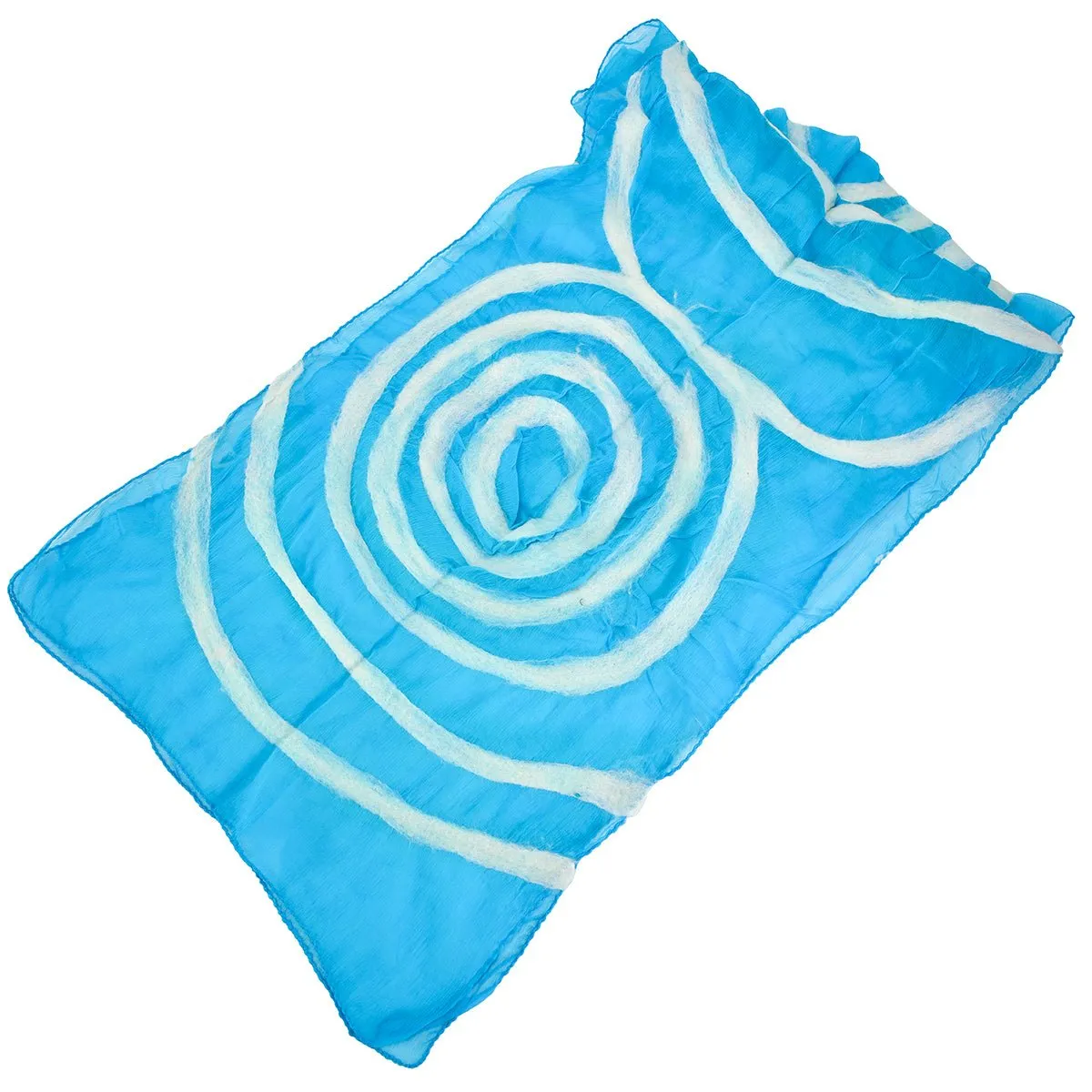 Turquoise Big Circle Felt Chiffon Scarves