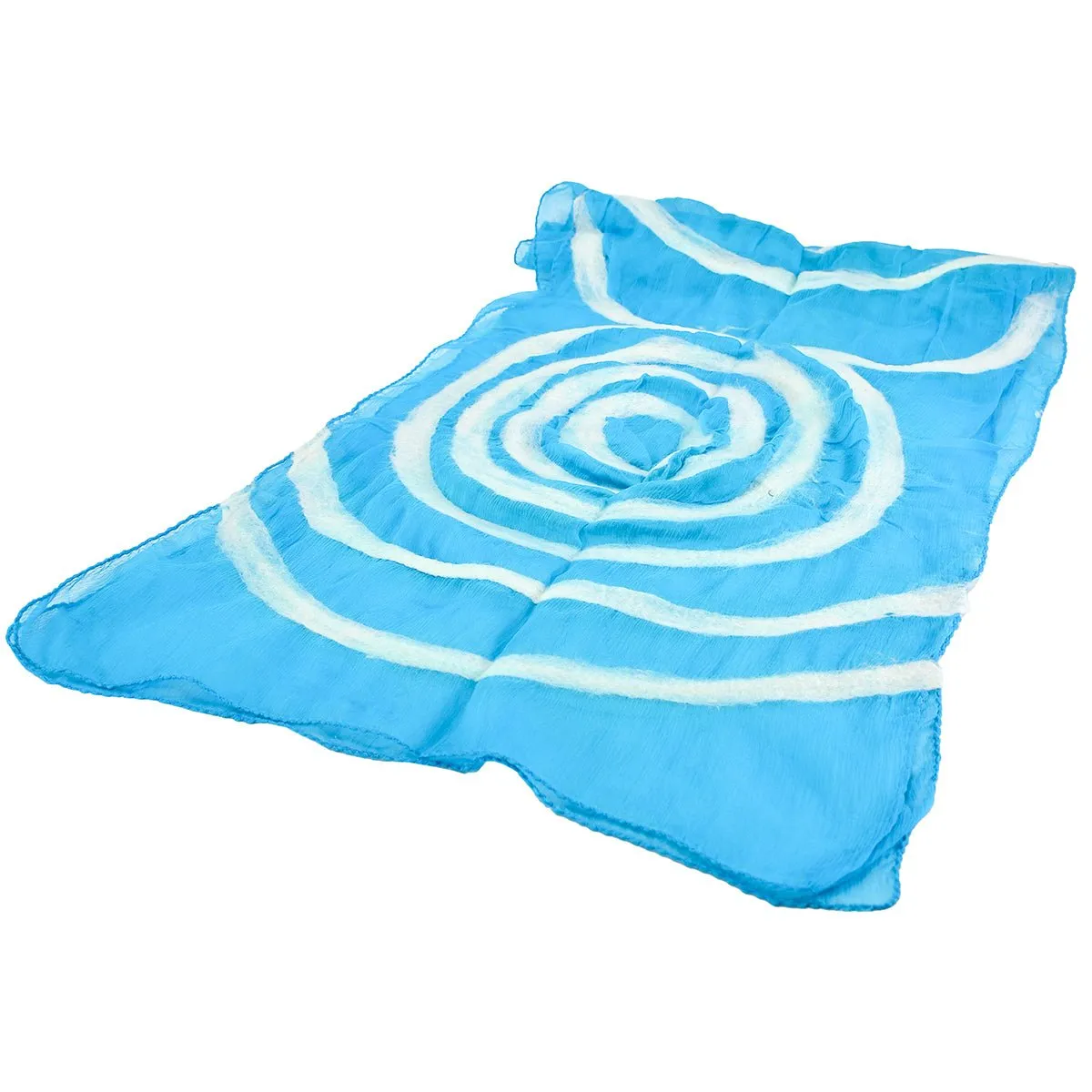 Turquoise Big Circle Felt Chiffon Scarves