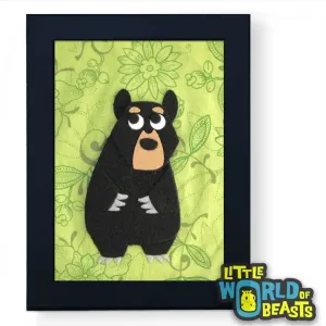 Ulysses the Black Bear Framed