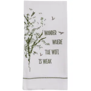 WANDER WERE THE WIFI DECORATIVE DISHTOWEL