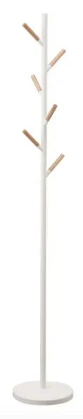 White & Wood Coat Rack