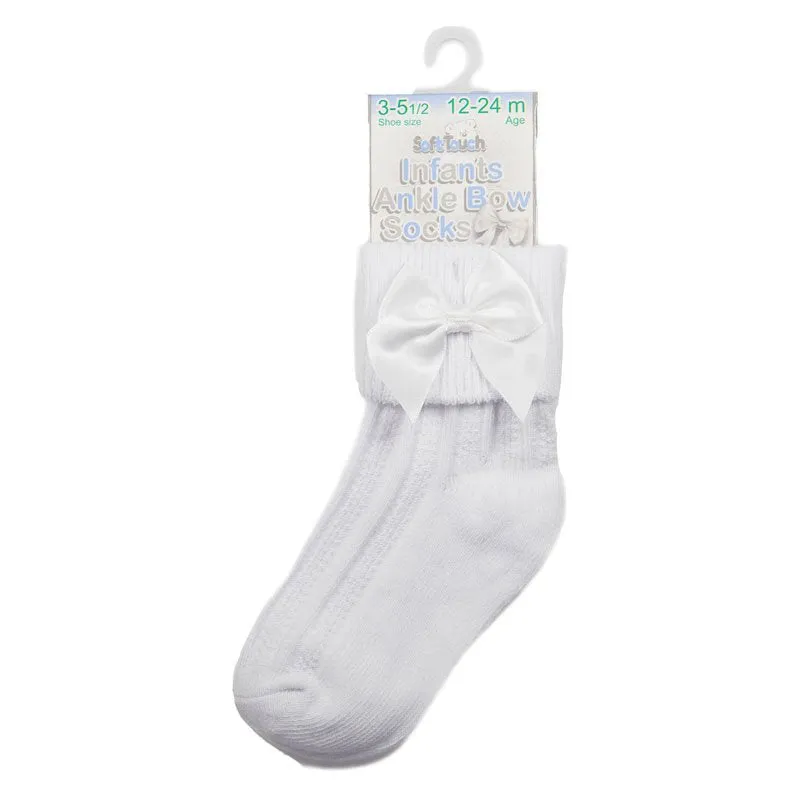 White Ankle Bow Socks