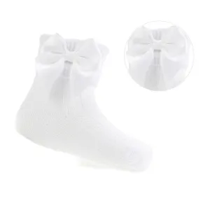White Ankle Bow Socks