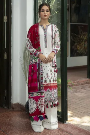 WHITE DEW | Jazmin Iris Winter Collection 2021 | Unstitched Embroidered Viscose Slub Khaddar Suit