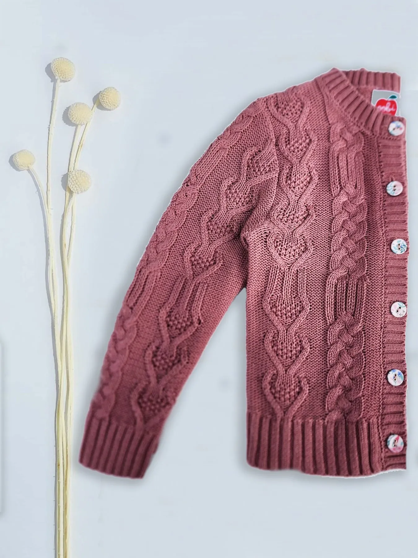 Willow Cotton Cardigan Rose Garden