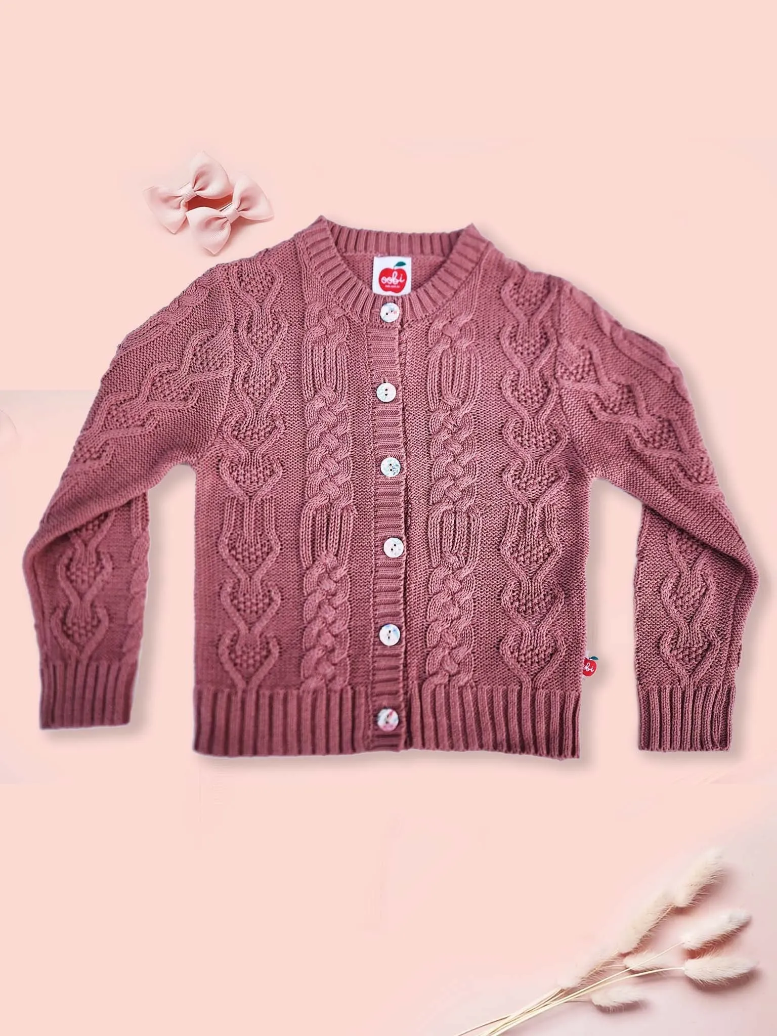 Willow Cotton Cardigan Rose Garden