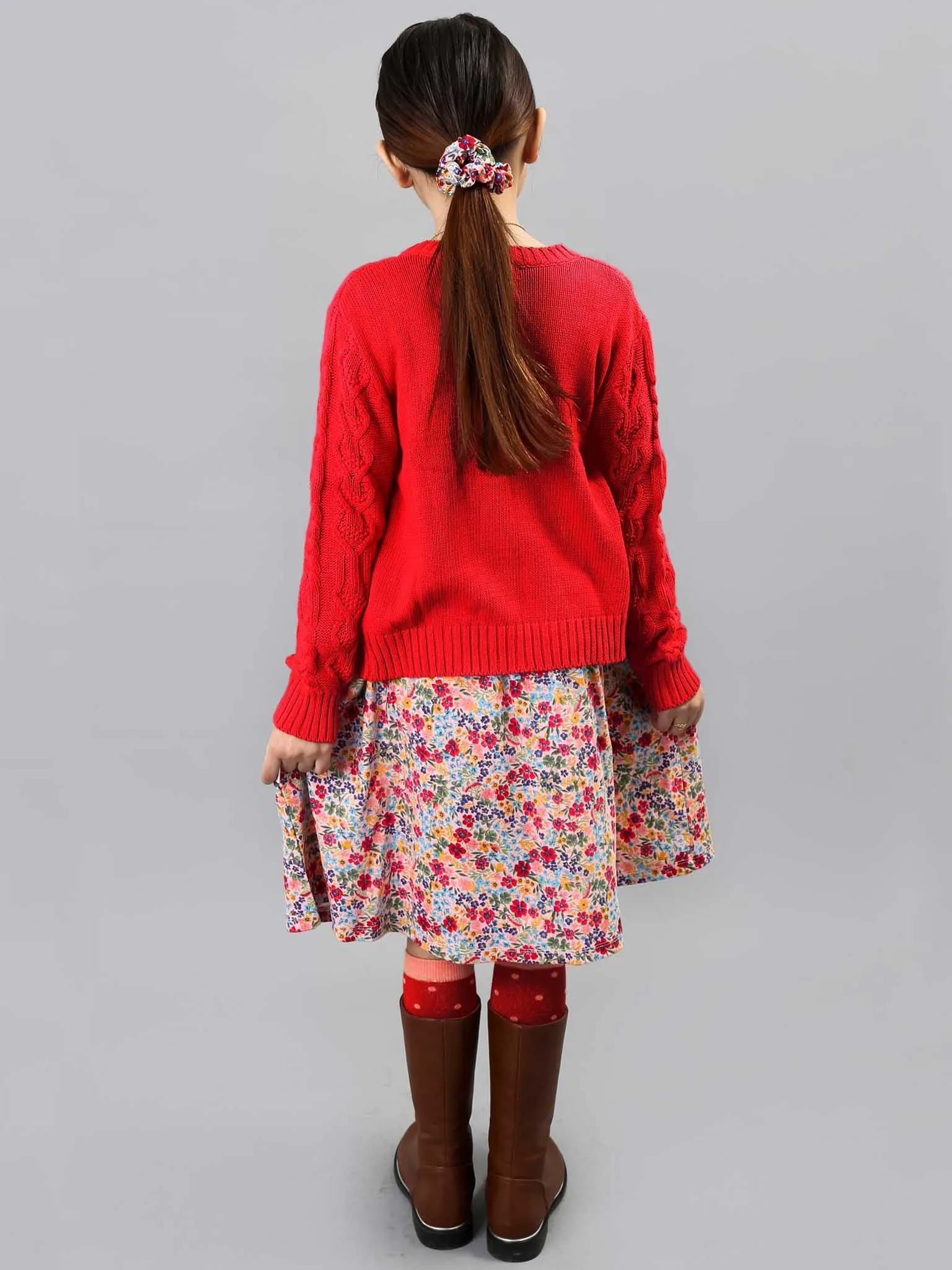 Willow Deep Red Cotton Cardigan