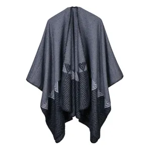 Women's Winter solid Color Fashion Poncho Scarf - 6 Colors